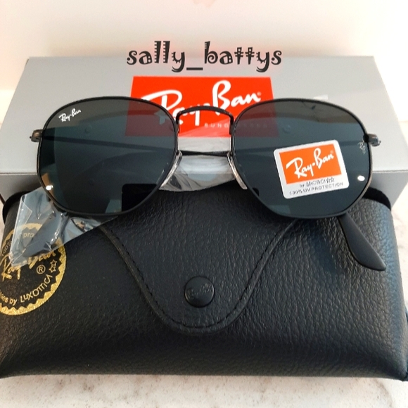 RayBan (Store Display) Hexagonal All Black RB3548 - Picture 4 of 12